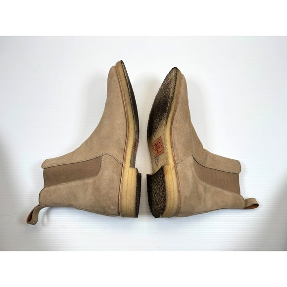 ORO Alicante Crepe‎ Chelsea Boots Mens 12 $385 Suede Pull on Round Toe Ankle Tan main image 11